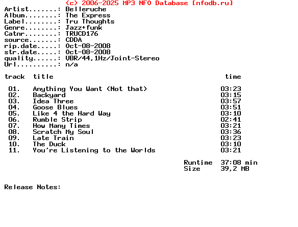 Belleruche-The_Express-(TRUCD176)-2008-JUST