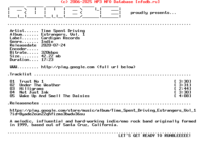 Time_Spent_Driving-Estrangers_Vol._1-(WEB)-2020