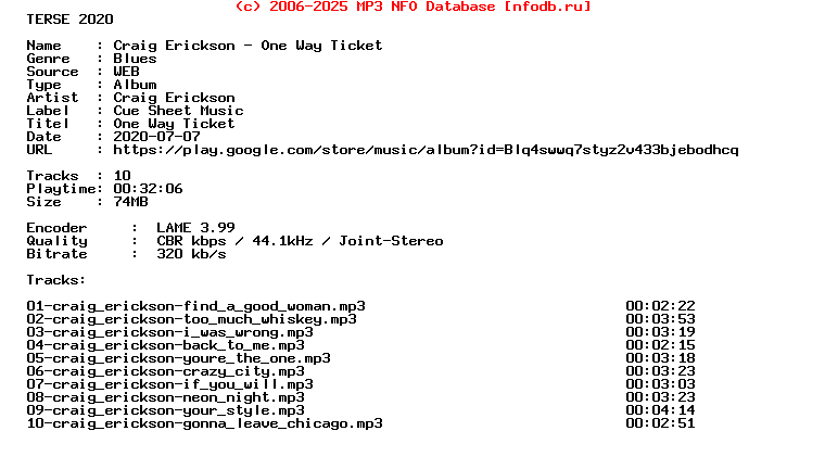 Craig_Erickson-One_Way_Ticket-WEB-2009-Terse