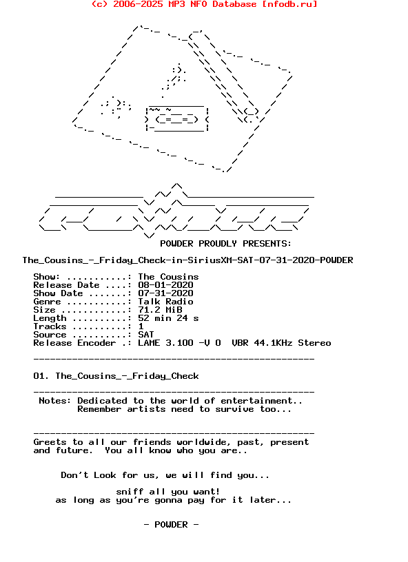 The_Cousins_-_Friday_Check-In-Siriusxm-SAT-07-31-2020-Powder