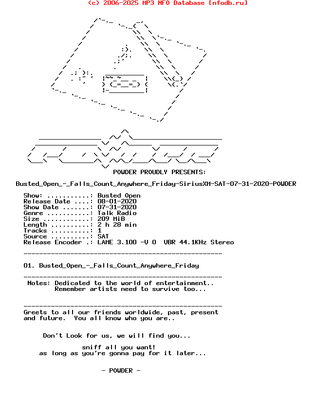 Busted_Open_-_Falls_Count_Anywhere_Friday-Siriusxm-SAT-07-31-2020-Powder