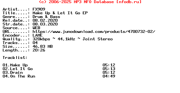 Fx909-Make_Up_And_Let_It_Go_Ep-(CLS321)-WEB-2020