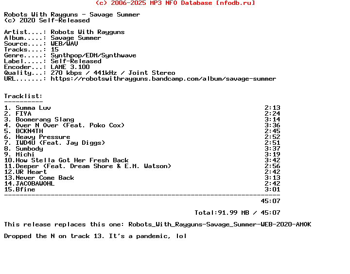 Robots_With_Rayguns-Savage_Summer-REPACK-WEB-2020