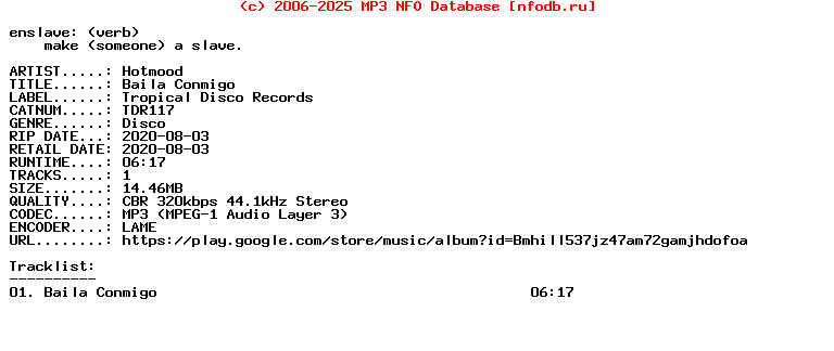 Hotmood-Baila_Conmigo-(TDR117)-Single-WEB-2020