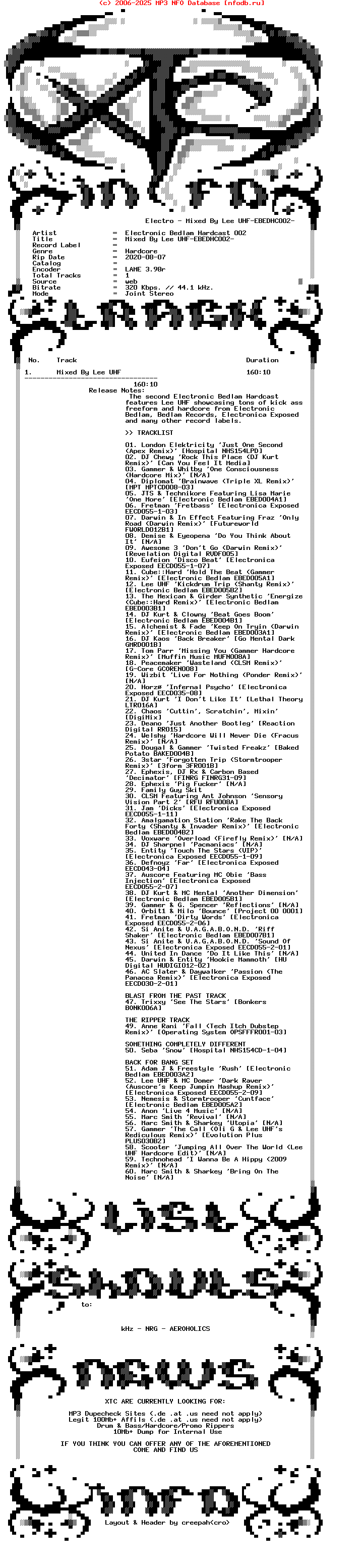 Electronic_Bedlam_Hardcast_002-Mixed_By_Lee_Uhf-Ebedhc002-2009-XTC