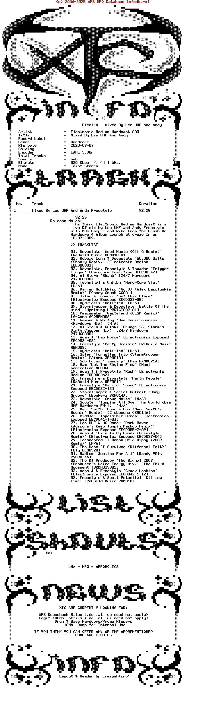 Electronic_Bedlam_Hardcast_003-Mixed_By_Lee_Uhf_And_Andy_Freestyle-Ebedhc003-2014-XTC