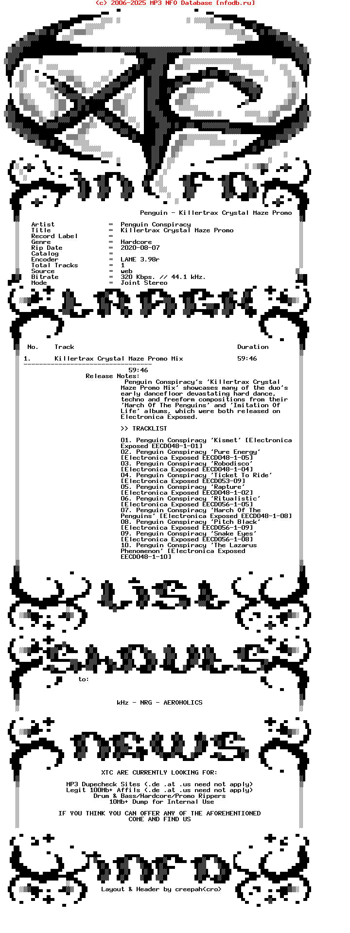 Penguin_Conspiracy-Killertrax_Crystal_Maze_Promo_Mix-Eedjmixpc002-2010-XTC