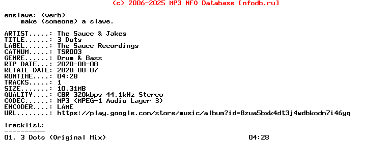 The_Sauce_And_Jakes-3_Dots-(TSR003)-Single-WEB-2020