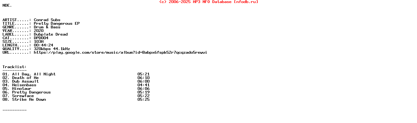 Conrad_Subs-Pretty_Dangerous_Ep-(DPD004)-WEB-2020