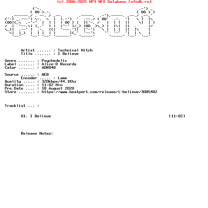 Technical_Hitch-I_Believe-Single-WEB-2020-FALCON