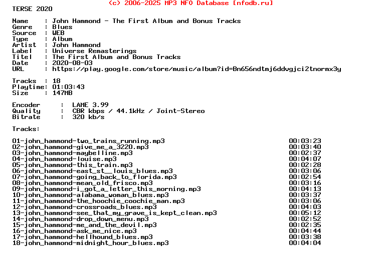 John_Hammond-The_First_Album_And_Bonus_Tracks-WEB-2012-Terse