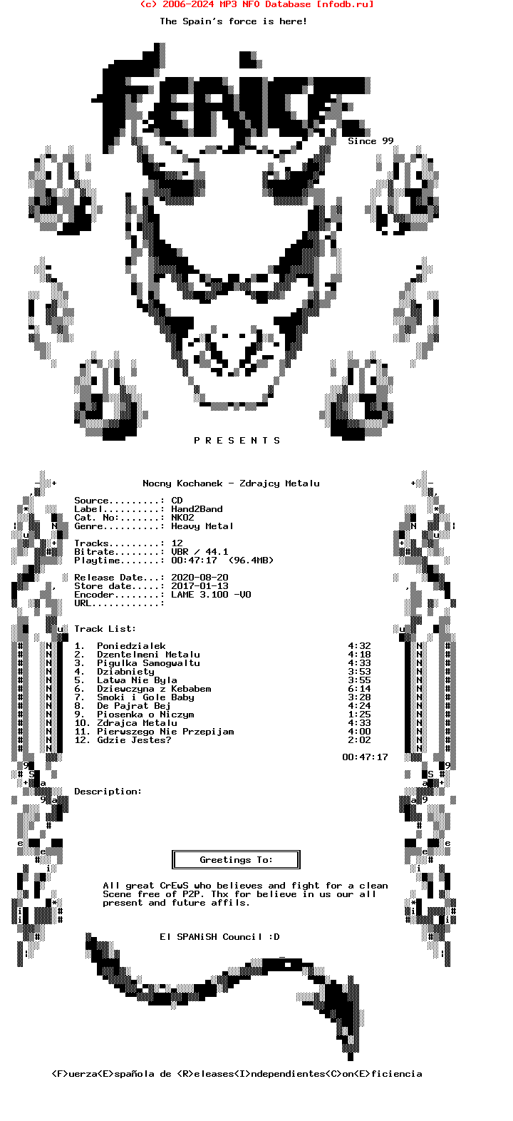 Nocny_Kochanek_-_Zdrajcy_Metalu-(NK02)-PL-CD-2017-Ferice