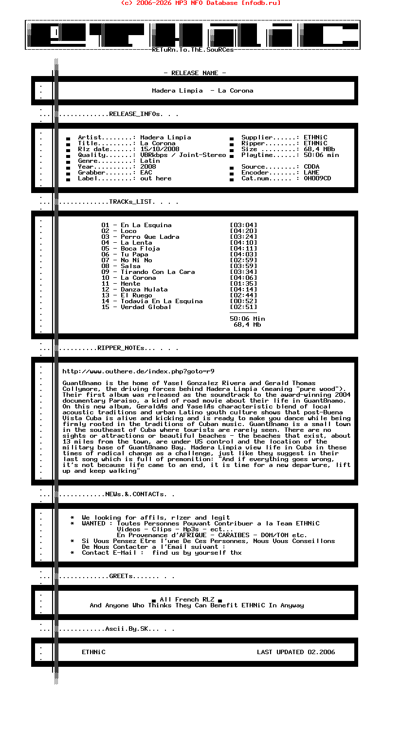 Madera_Limpia-La_Corona-SP-2008-ETHNiC