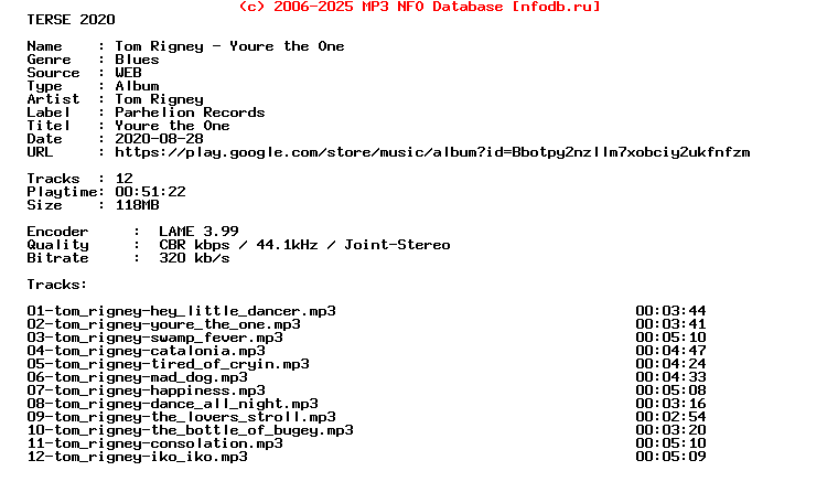 Tom_Rigney-Youre_The_One-WEB-2012-Terse