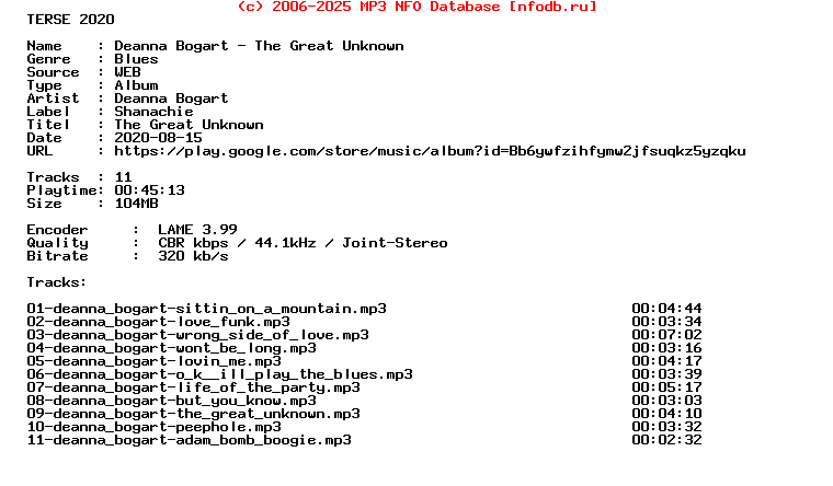 Deanna_Bogart-The_Great_Unknown-WEB-1998-Terse