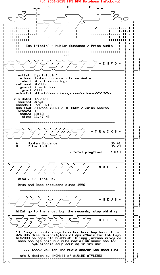 Ego_Trippin-Nubian_Sundance__Prime_Audio-(DIR005)-Vinyl-2003