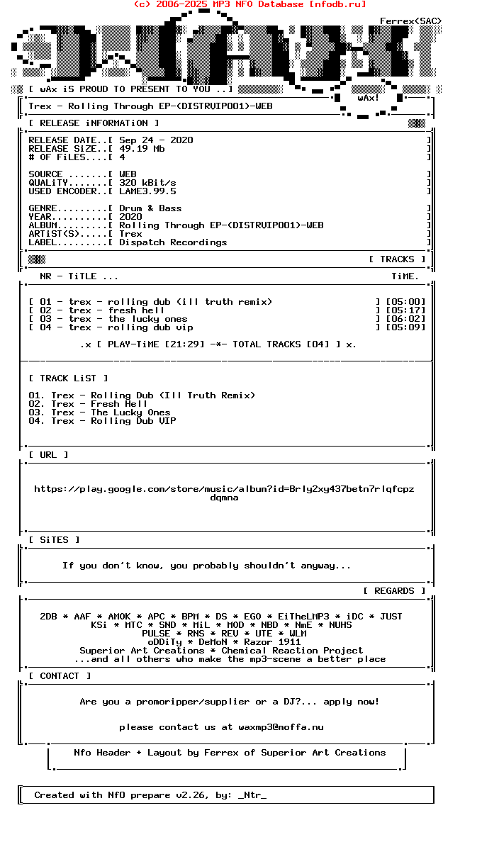Trex-Rolling_Through_Ep-(DISTRVIP001)-WEB-2020