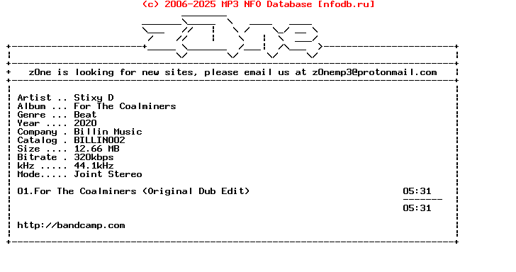 Stixy_D-For_The_Coalminers-Billin002-Single-WEB-2020-Z0Ne
