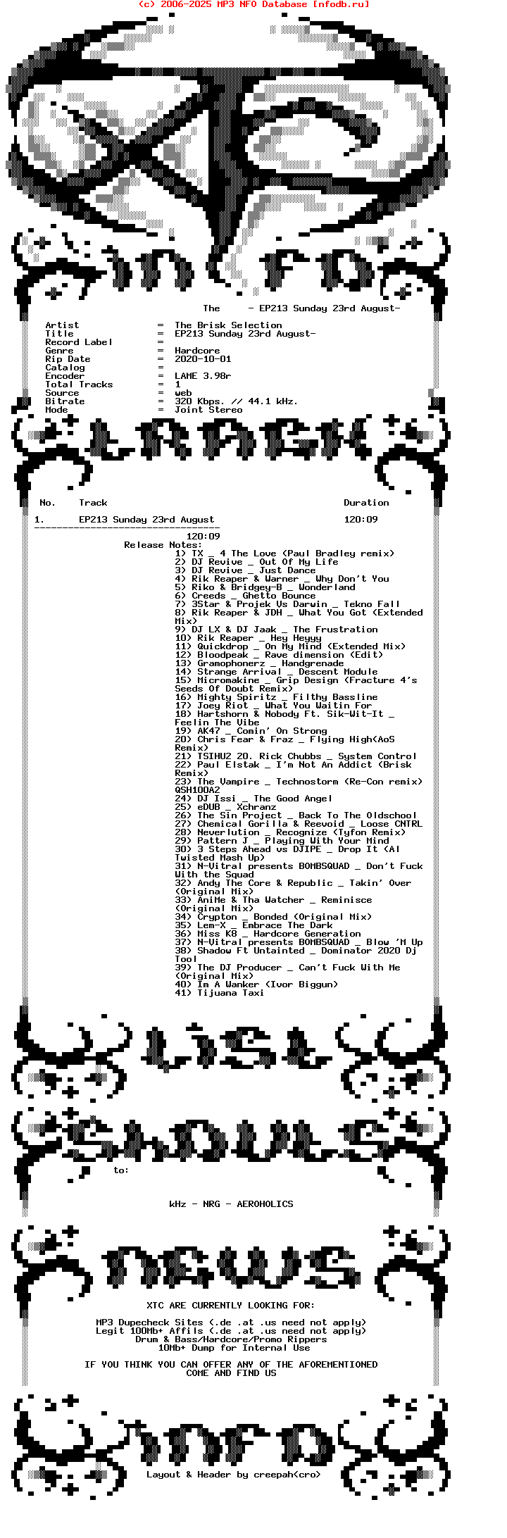 The_Brisk_Selection-Ep213_Sunday_23Rd_August-2020-XTC
