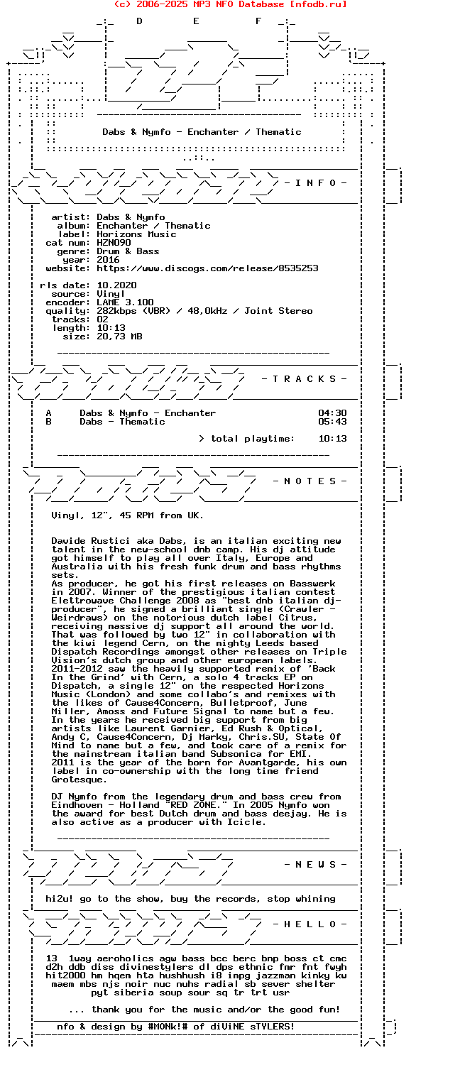 Dabs_And_Nymfo-Enchanter__Thematic-(HZN090)-Vinyl-2016