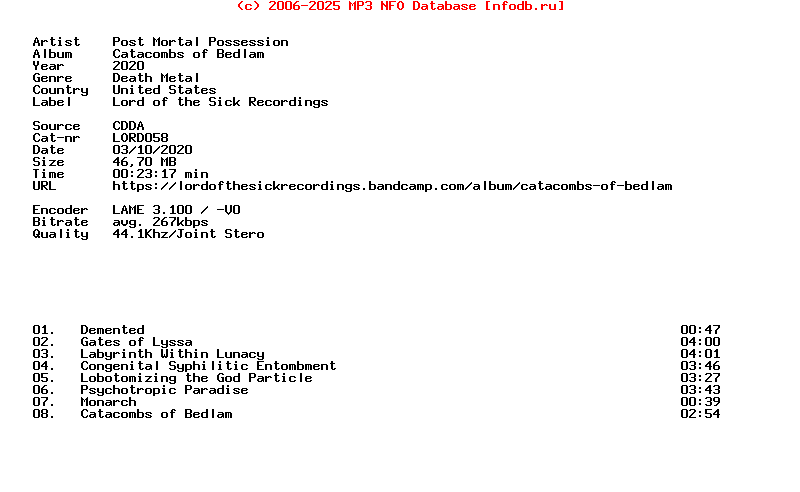 Post_Mortal_Possession-Catacombs_Of_Bedlam-CD-2020
