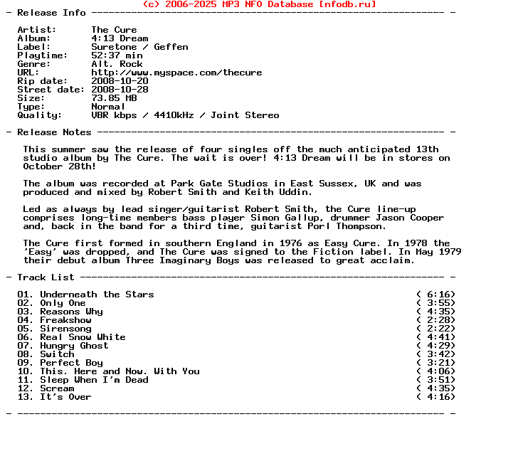 The_Cure-413_Dream-2008