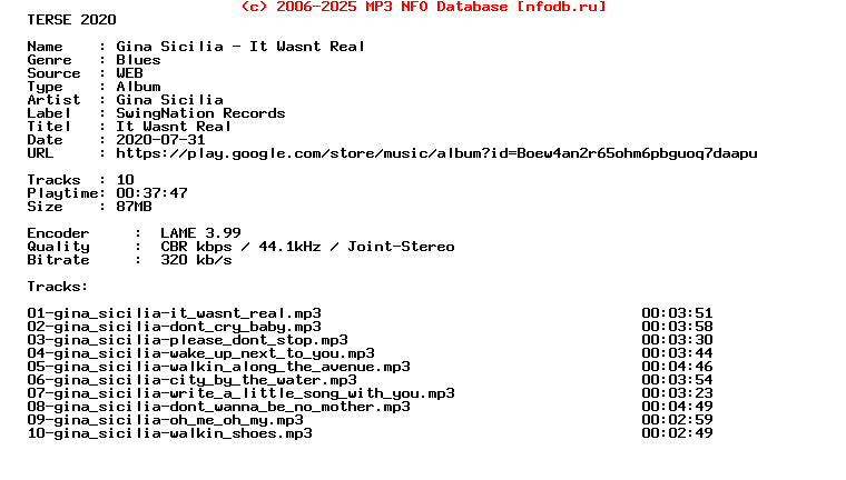 Gina_Sicilia-It_Wasnt_Real-WEB-2013-Terse