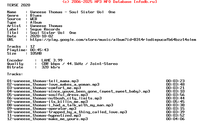 Vaneese_Thomas-Soul_Sister_Vol__One-WEB-2009-Terse