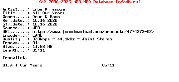 Emba_And_Tempza-All_Our_Years-(SPEAR124)-Single-WEB-2020