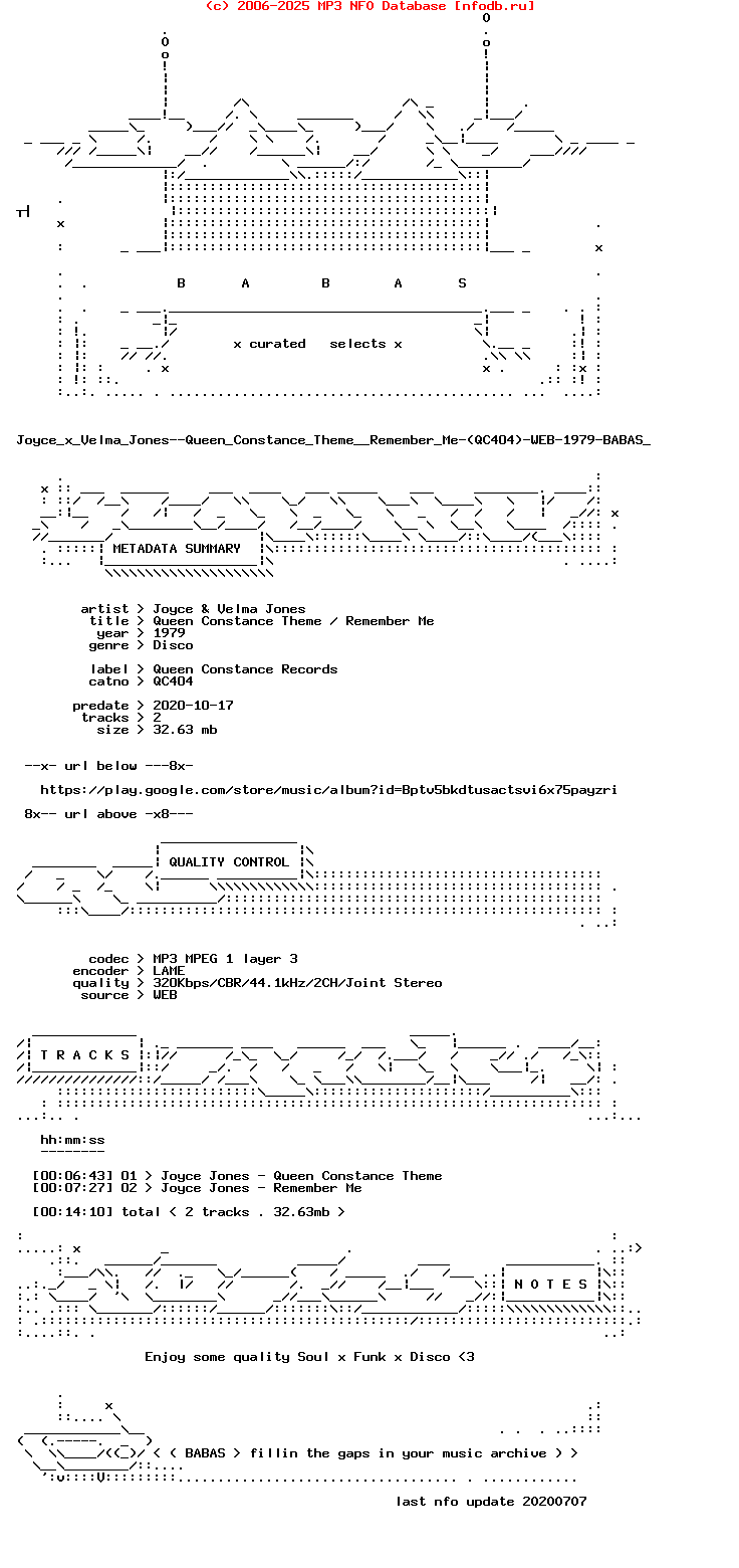 Joyce_X_Velma_Jones--Queen_Constance_Theme__Remember_Me-(QC404)-WEB-1979-Babas_Int