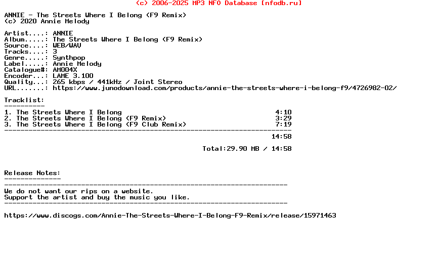Annie-The_Streets_Where_I_Belong_(F9_REMIX)-WEB-2020