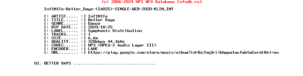 Inf1N1Te-Better_Days-(IA025)-Single-WEB-2020