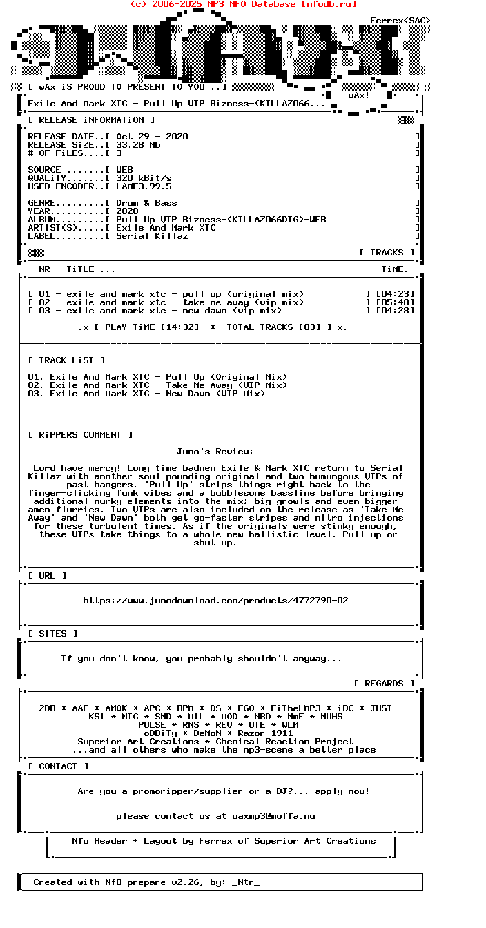 Exile_And_Mark_Xtc-Pull_Up_Vip_Bizness-(KILLAZ066DIG)-WEB-2020