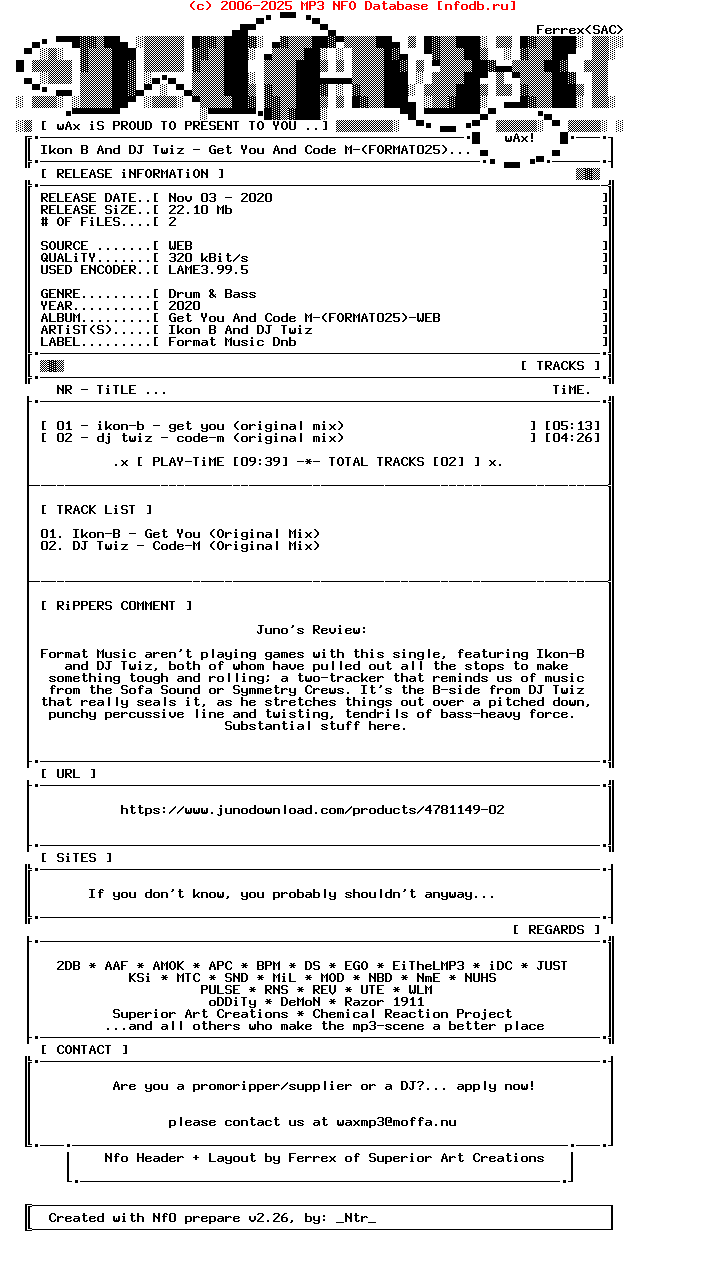 Ikon_B_And_Dj_Twiz-Get_You_And_Code_M-(FORMAT025)-WEB-2020