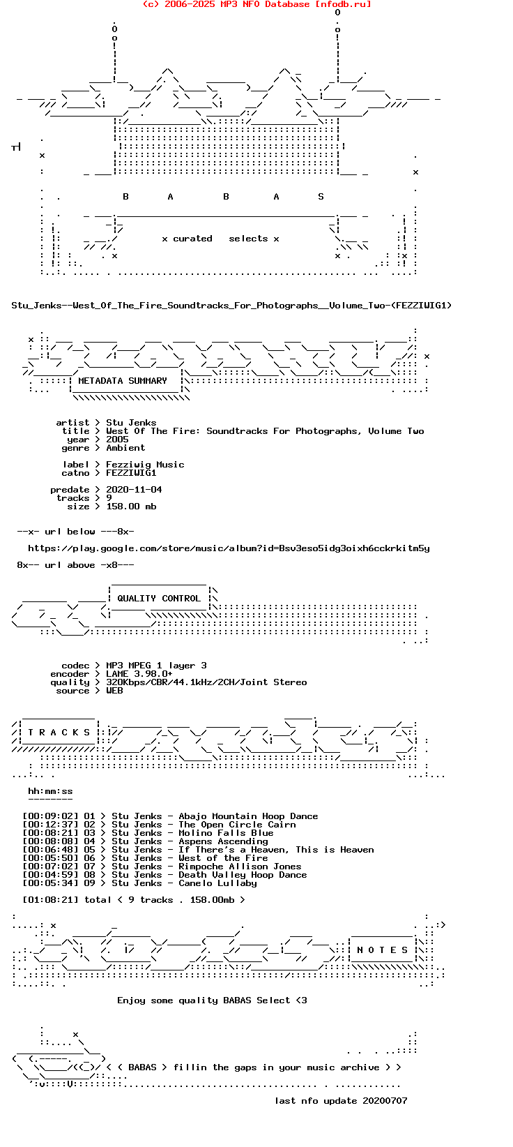 Stu_Jenks--West_Of_The_Fire_Soundtracks_For_Photographs__Volume_Two-(FEZZIWIG1)-WEB-2005-Babas_Int