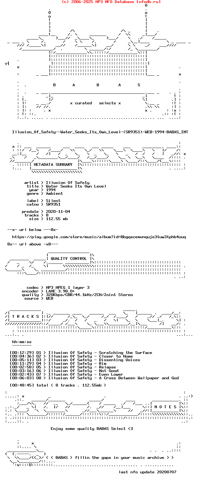 Illusion_Of_Safety--Water_Seeks_Its_Own_Level-(SR9351)-WEB-1994-Babas_Int