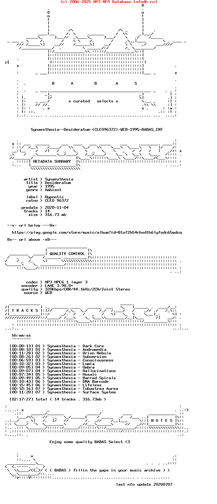Synaesthesia--Desideratum-(CLEO96372)-WEB-1995-Babas_Int