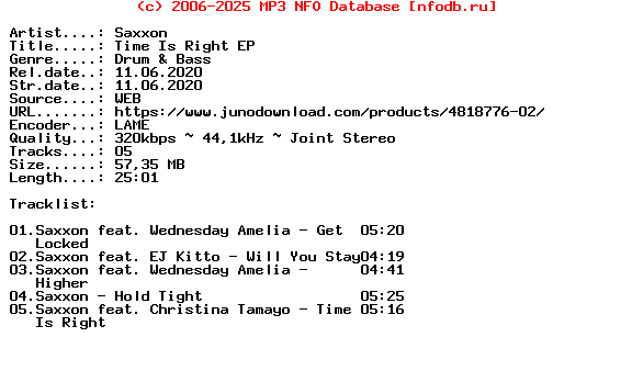 Saxxon-Time_Is_Right_Ep-(PLV135DD)-WEB-2020