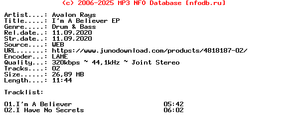 Avalon_Rays-Im_A_Believer_Ep-(OFFWORLD082)-WEB-2020