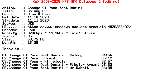 Change_Of_Pace_Feat_Domini-Colony_Ep-(SNR004)-WEB-2020