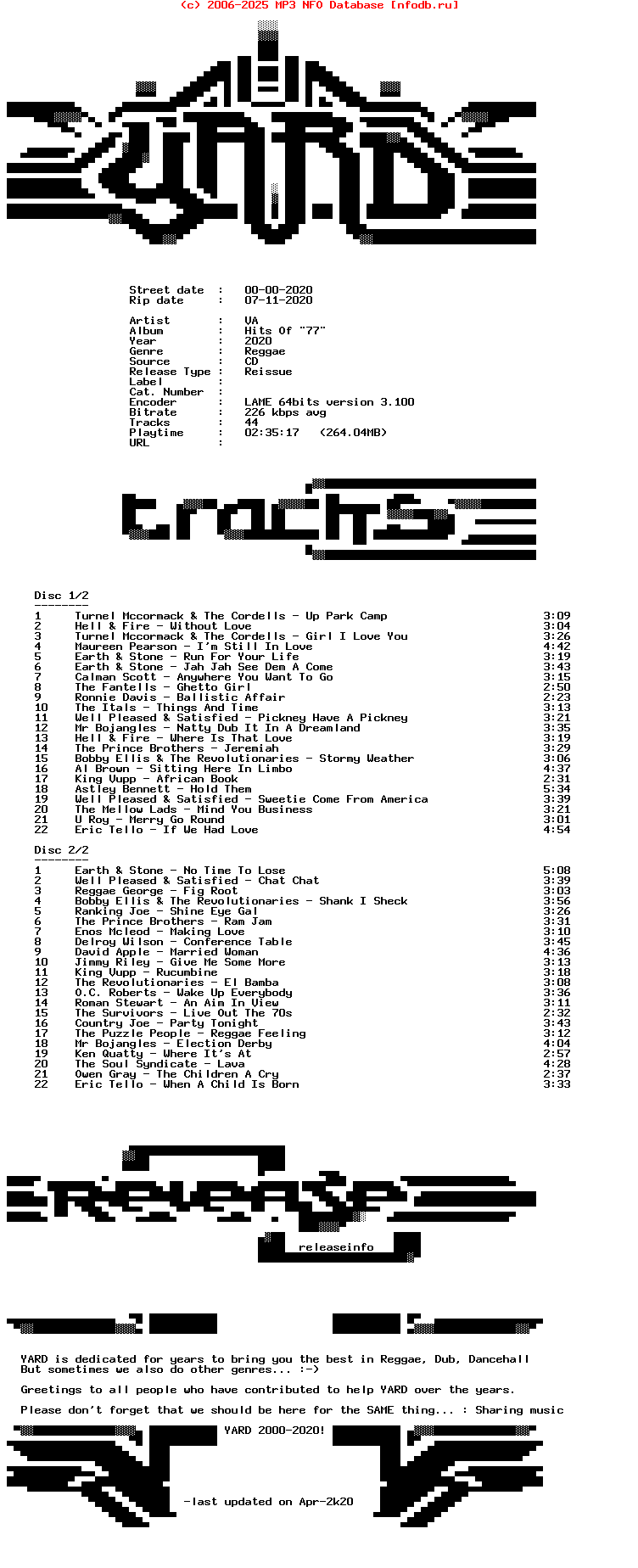 VA-Hits_Of_77-Reissue-2CD-2020-YARD