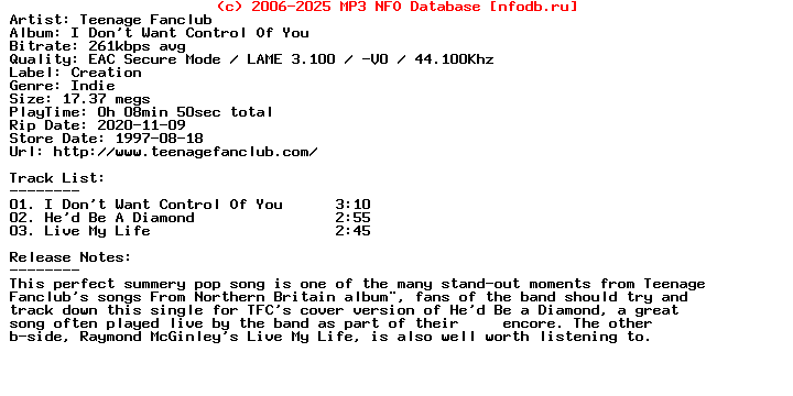 Teenage_Fanclub-I_Dont_Want_Control_Of_You-(CDS)-1997