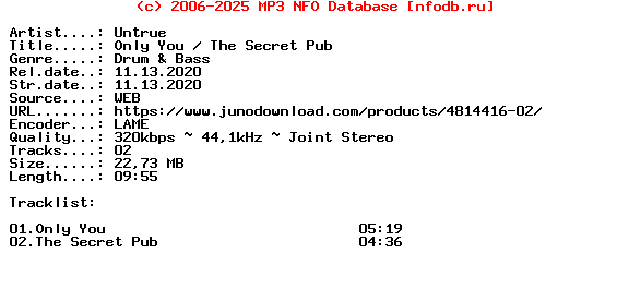 Untrue-Only_You__The_Secret_Pub-(SNB077)-WEB-2020