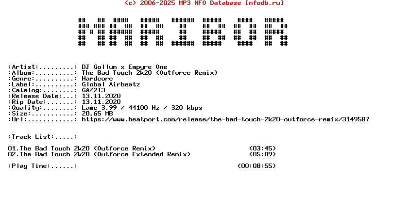 Dj_Gollum_X_Empyre_One_-_The_Bad_Touch_2K20_(OUTFORCE_REMIX)-(GAZ213)-WEB-2020-Maribor