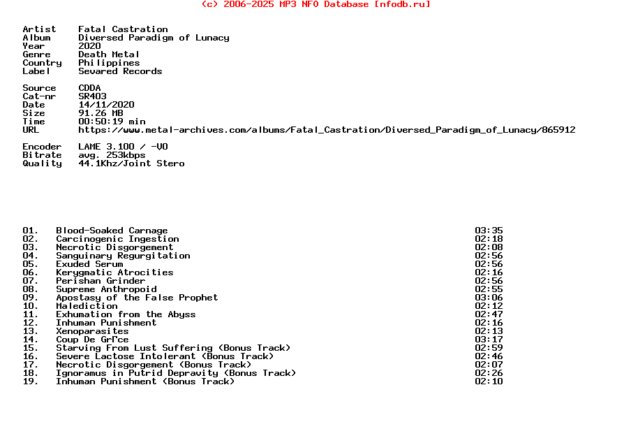 Fatal_Castration-Diversed_Paradigm_Of_Lunacy-CD-2020