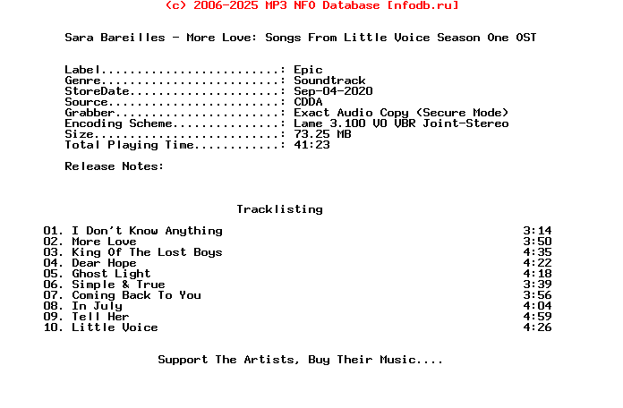 Sara_Bareilles-More_Love_Songs_From_Little_Voice_Season_One-Ost-2020