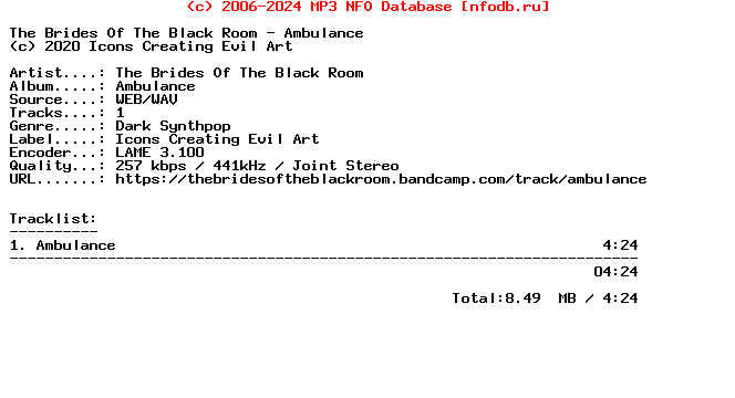 The_Brides_Of_The_Black_Room-Ambulance-Single-WEB-2020