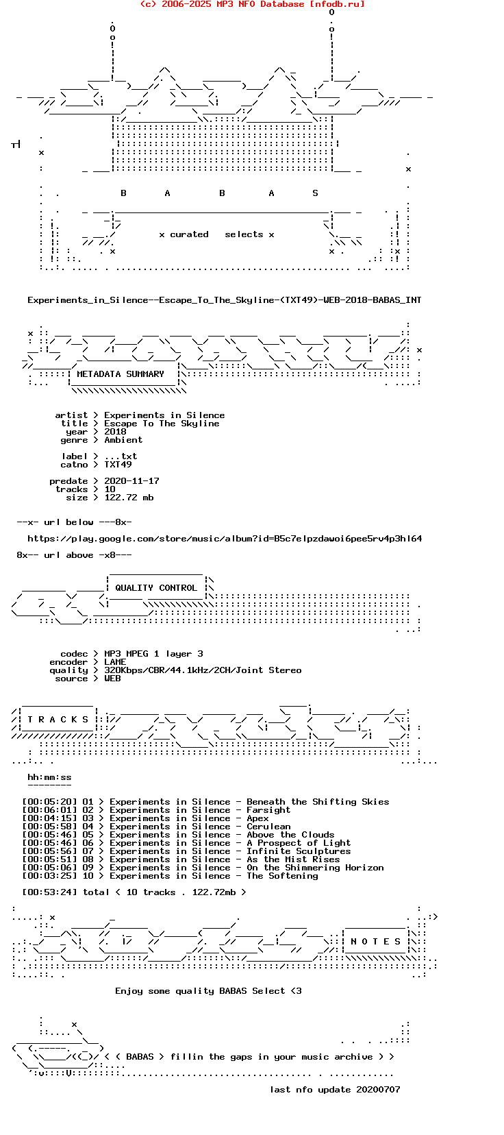 Experiments_In_Silence--Escape_To_The_Skyline-(TXT49)-WEB-2018-Babas_Int
