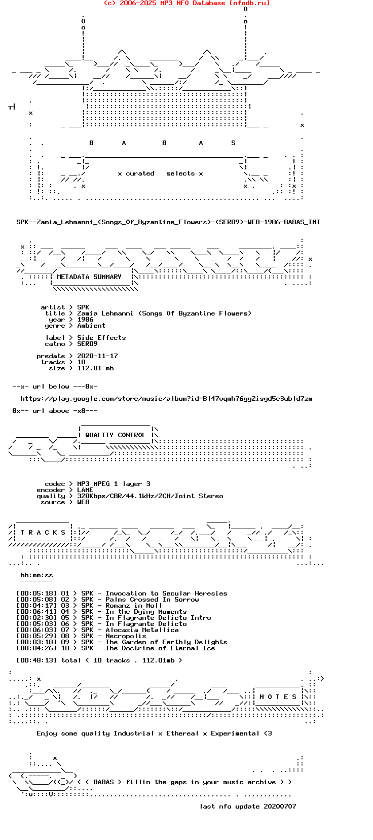 Spk--Zamia_Lehmanni_(SONGS_OF_BYZANTINE_FLOWERS)-(SER09)-WEB-1986-Babas_Int