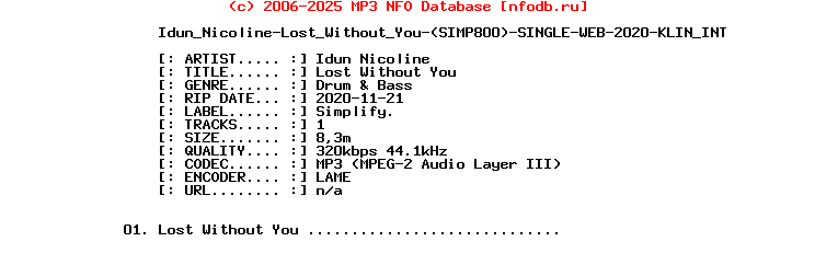 Idun_Nicoline-Lost_Without_You-(SIMP800)-Single-WEB-2020